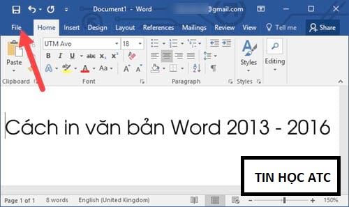 Hướng dẫn các thao tác in văn bản trong Word 2007, 2010, 2013
