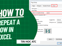 Hoc tin hoc tai thanh hoa Làm thế nào khi không chọn được Rows to repeat at top? Mời bạn tham khảo cách làm sau nhé!